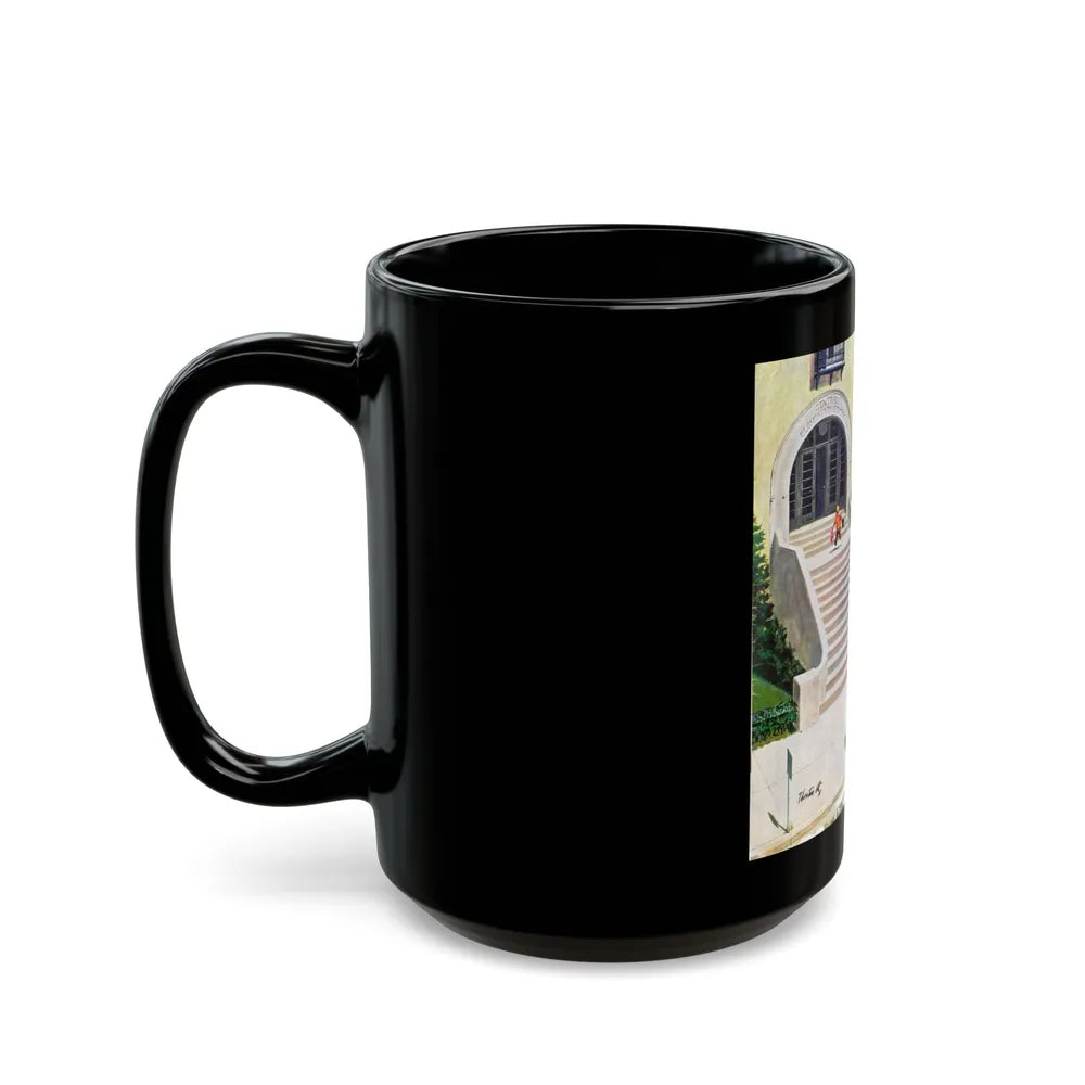 First Day Of Kindergarden, 1958 - Black Coffee Mug-Go Mug Yourself