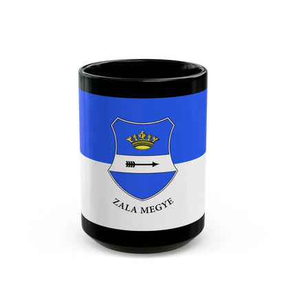 Flag of Zala County Hungary - Black Coffee Mug-15oz-Go Mug Yourself