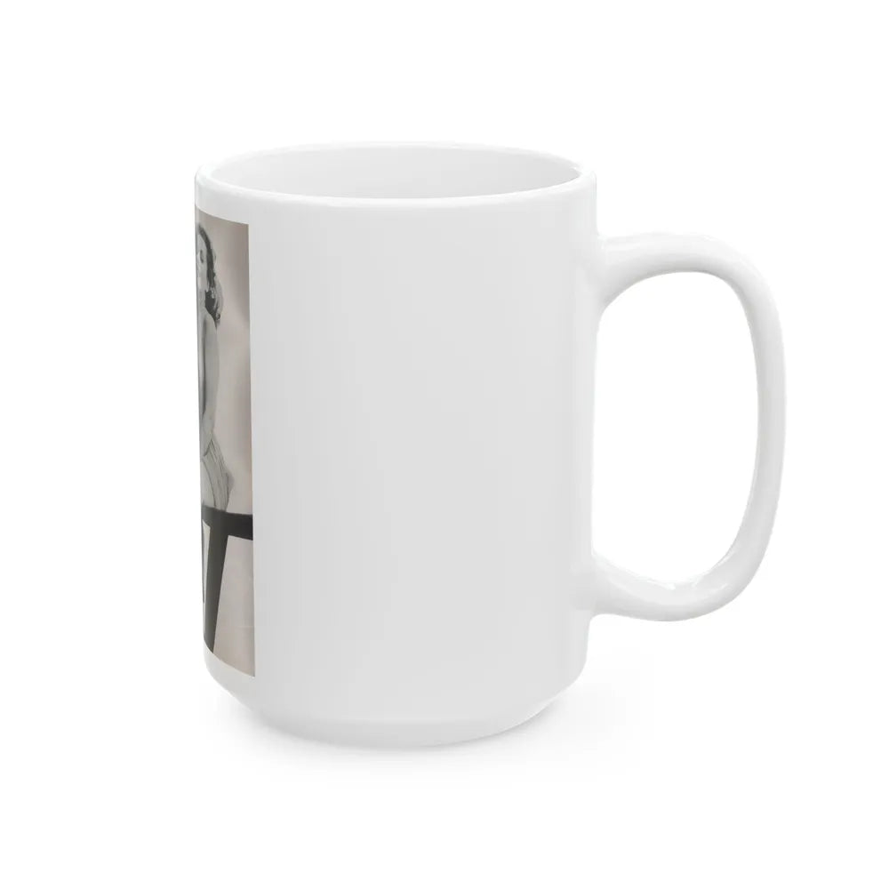 Dawn Richard #44 - Adam Mag. '58 - Inside Cover (Vintage Female Icon) White Coffee Mug-Go Mug Yourself