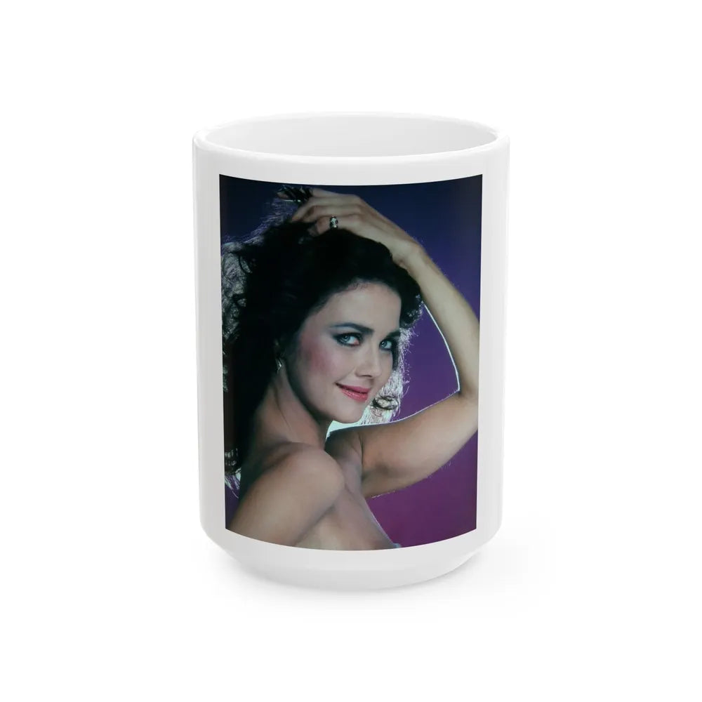 Lynda Carter #203 (Vintage Female Icon) White Coffee Mug-15oz-Go Mug Yourself