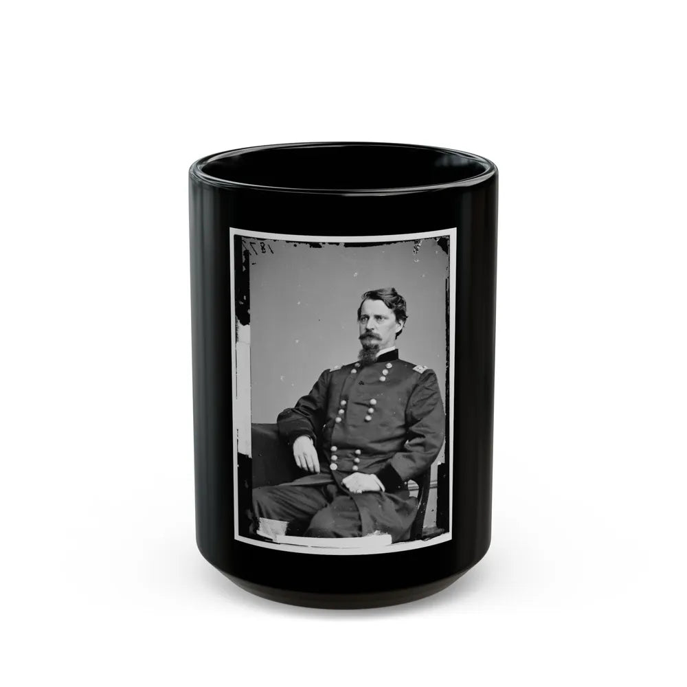 Portrait Of Maj. Gen. Winfield S. Hancock, Officer Of The Federal Army (U.S. Civil War) Black Coffee Mug-15oz-Go Mug Yourself