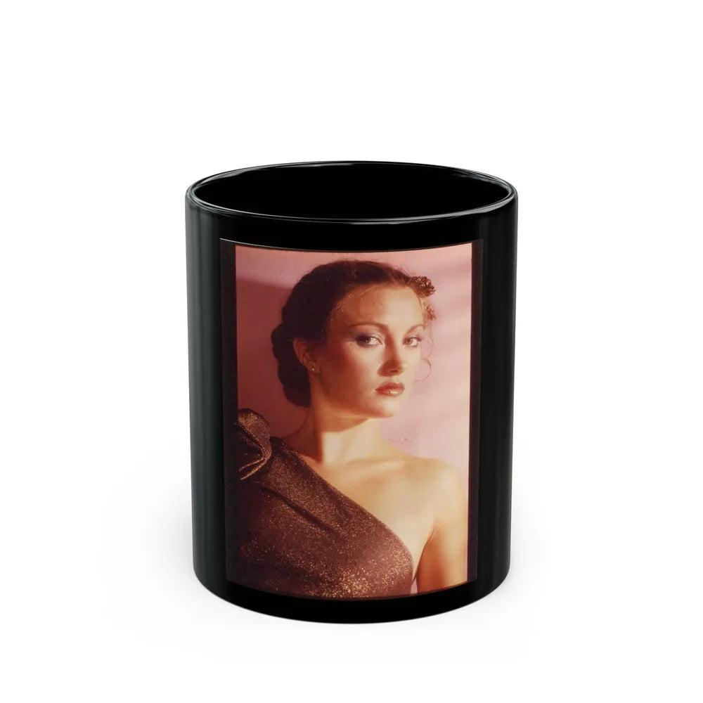 Jane Seymour #34 (Vintage Female Icon) Black Coffee Mug-11oz-Go Mug Yourself