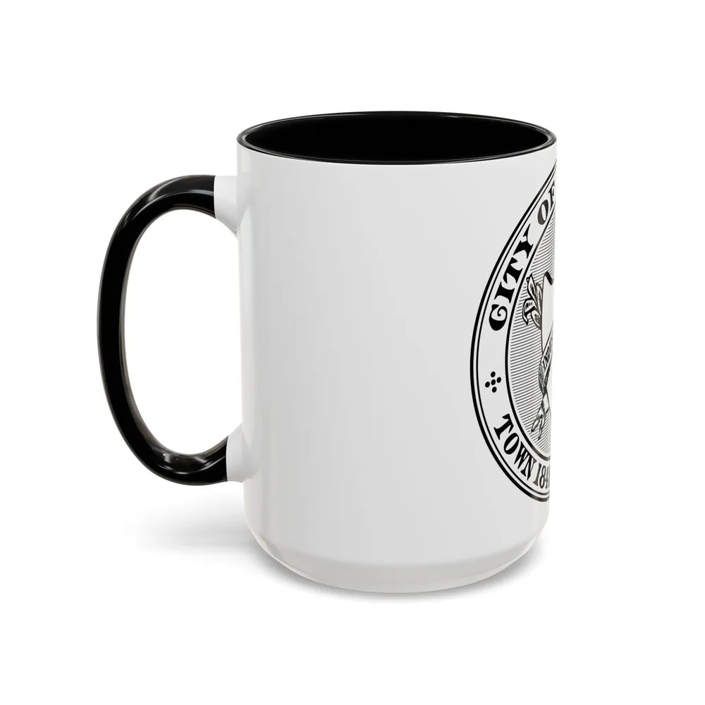 Seal of Chicopee Massachusetts - Accent Coffee Mug-Go Mug Yourself