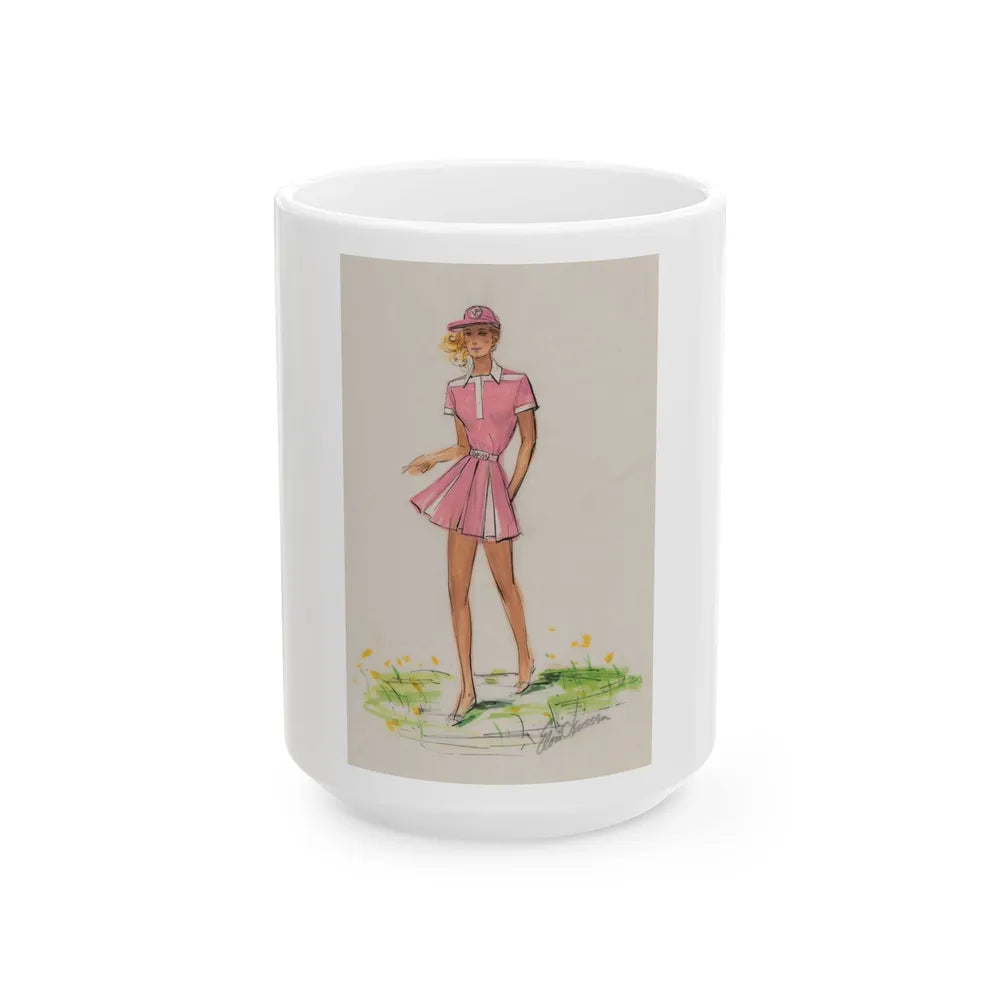 Day and Evening costume designs (2) - White Coffee Mug-15oz-Go Mug Yourself