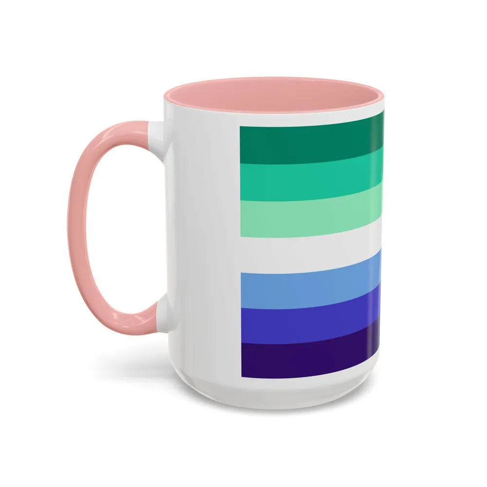 Gay Men Pride Flag - Accent Coffee Mug-Go Mug Yourself