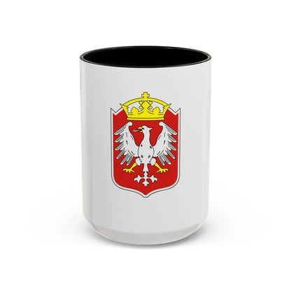 Flag of Gniezno Poland - Accent Coffee Mug-15oz-Black-Go Mug Yourself