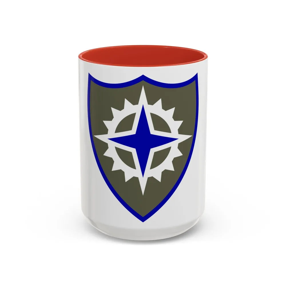 XVI Corps (U.S. Army) Accent Coffee Mug-15oz-Red-Go Mug Yourself