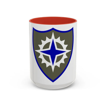 XVI Corps (U.S. Army) Accent Coffee Mug-15oz-Red-Go Mug Yourself