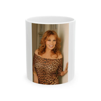 Raquel Welch #269 (Vintage Female Icon) White Coffee Mug-11oz-Go Mug Yourself