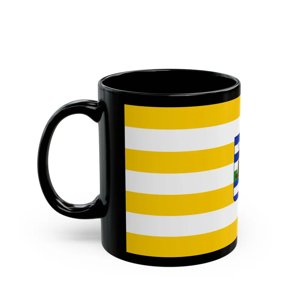 Flag of Vukovar Srijem County Croatia - Black Coffee Mug-Go Mug Yourself