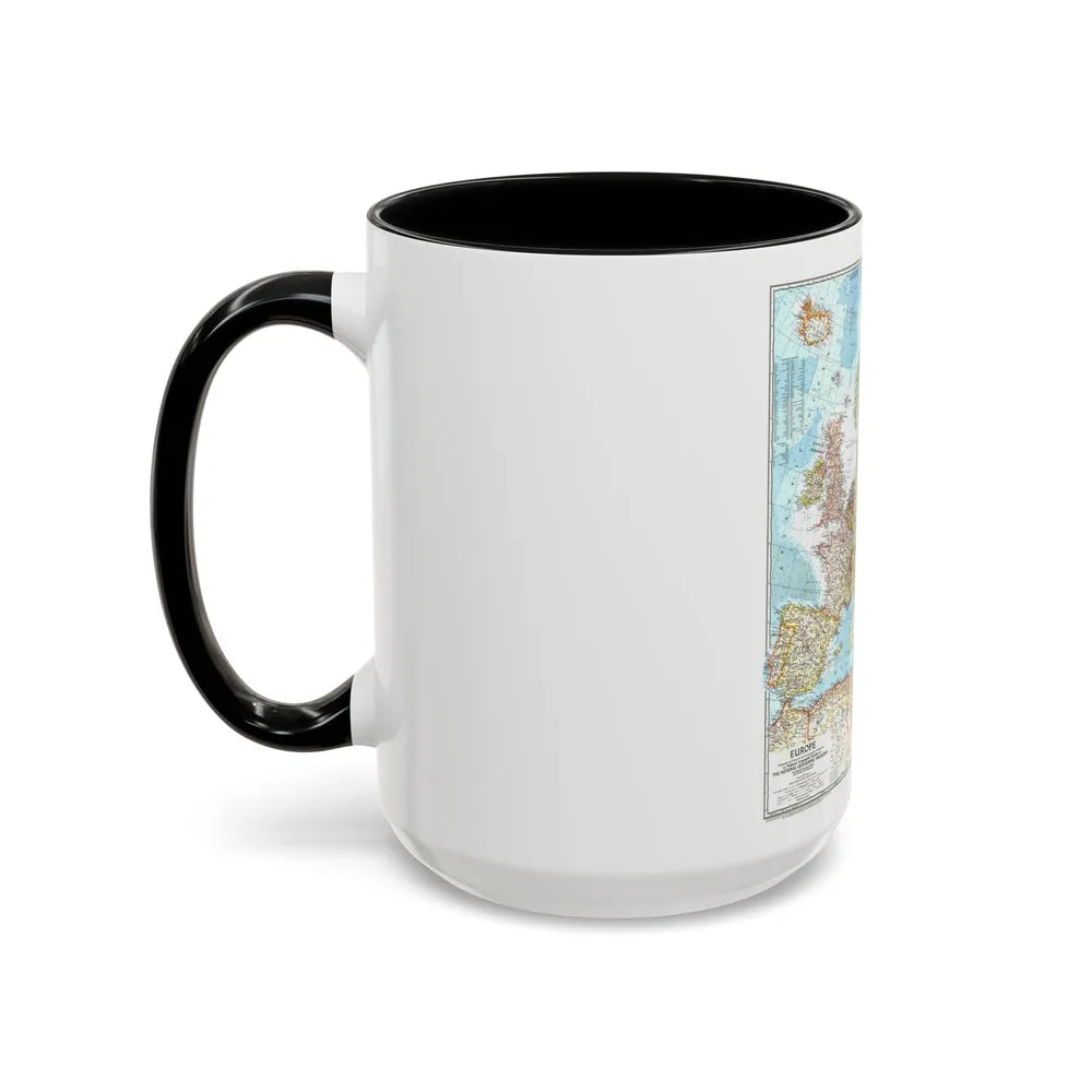 Europe (1957) (Map) Accent Coffee Mug-Go Mug Yourself