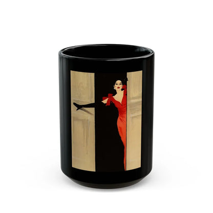 Fashion illustration (1)_1 - Black Coffee Mug-15oz-Go Mug Yourself