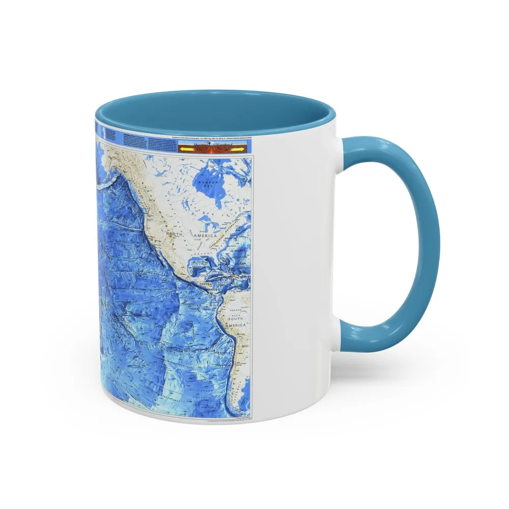 Pacific Ocean (1992) (Map) Accent Coffee Mug-Go Mug Yourself