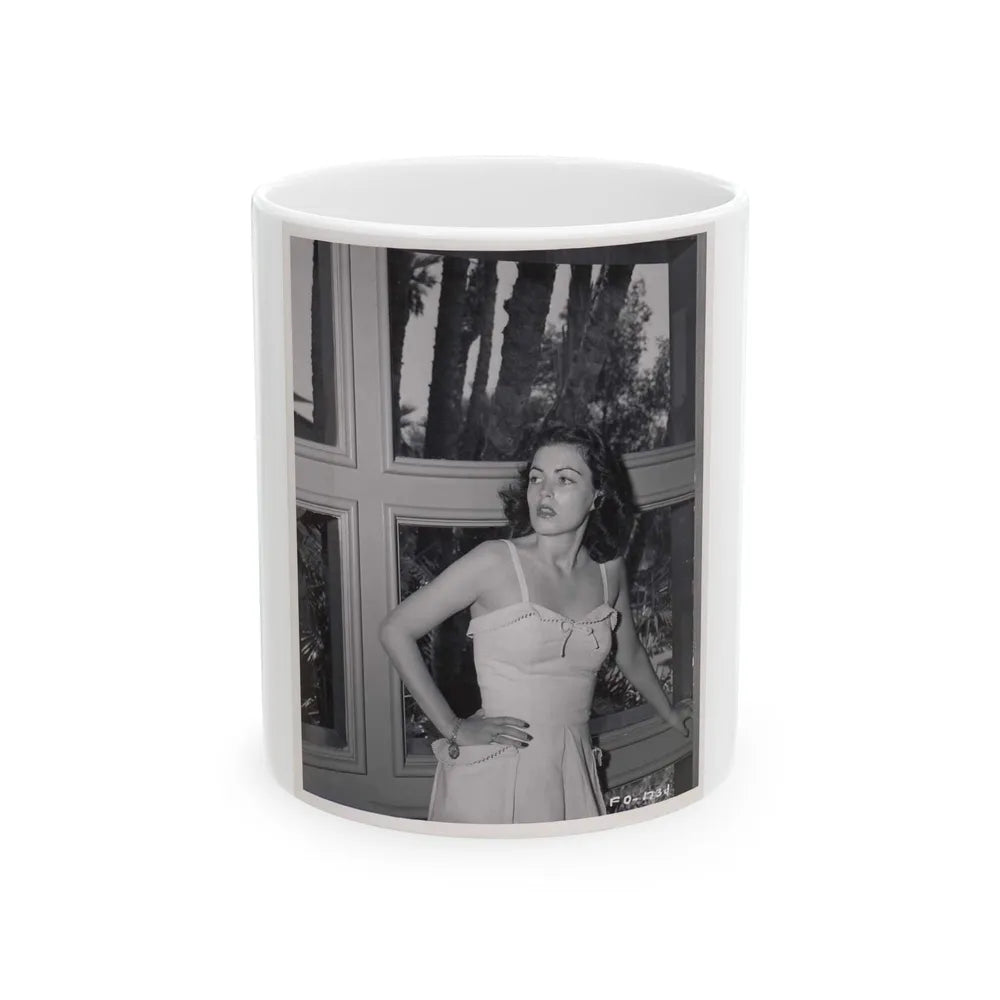 Faith Domergue #185 (Vintage Female Icon) White Coffee Mug-11oz-Go Mug Yourself