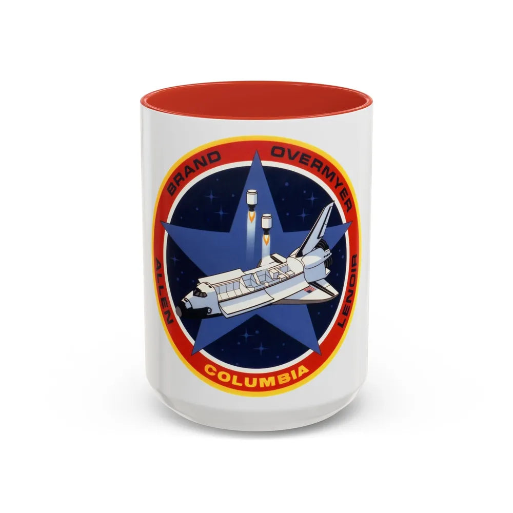 STS 5 (NASA) Accent Coffee Mug-15oz-Red-Go Mug Yourself