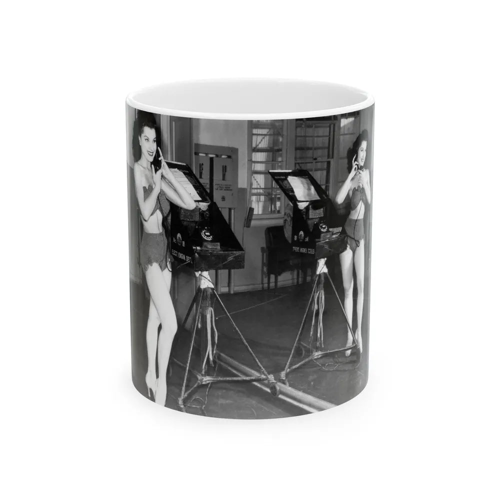 Debra Paget #493 (Vintage Female Icon) White Coffee Mug-11oz-Go Mug Yourself