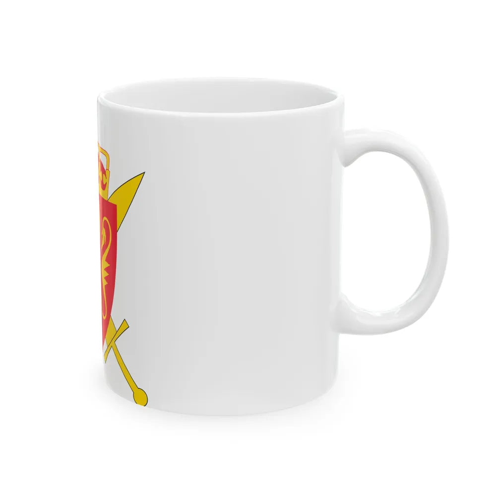 Coat of arms of the Norwegian Armed Forces - White Coffee Mug-Go Mug Yourself