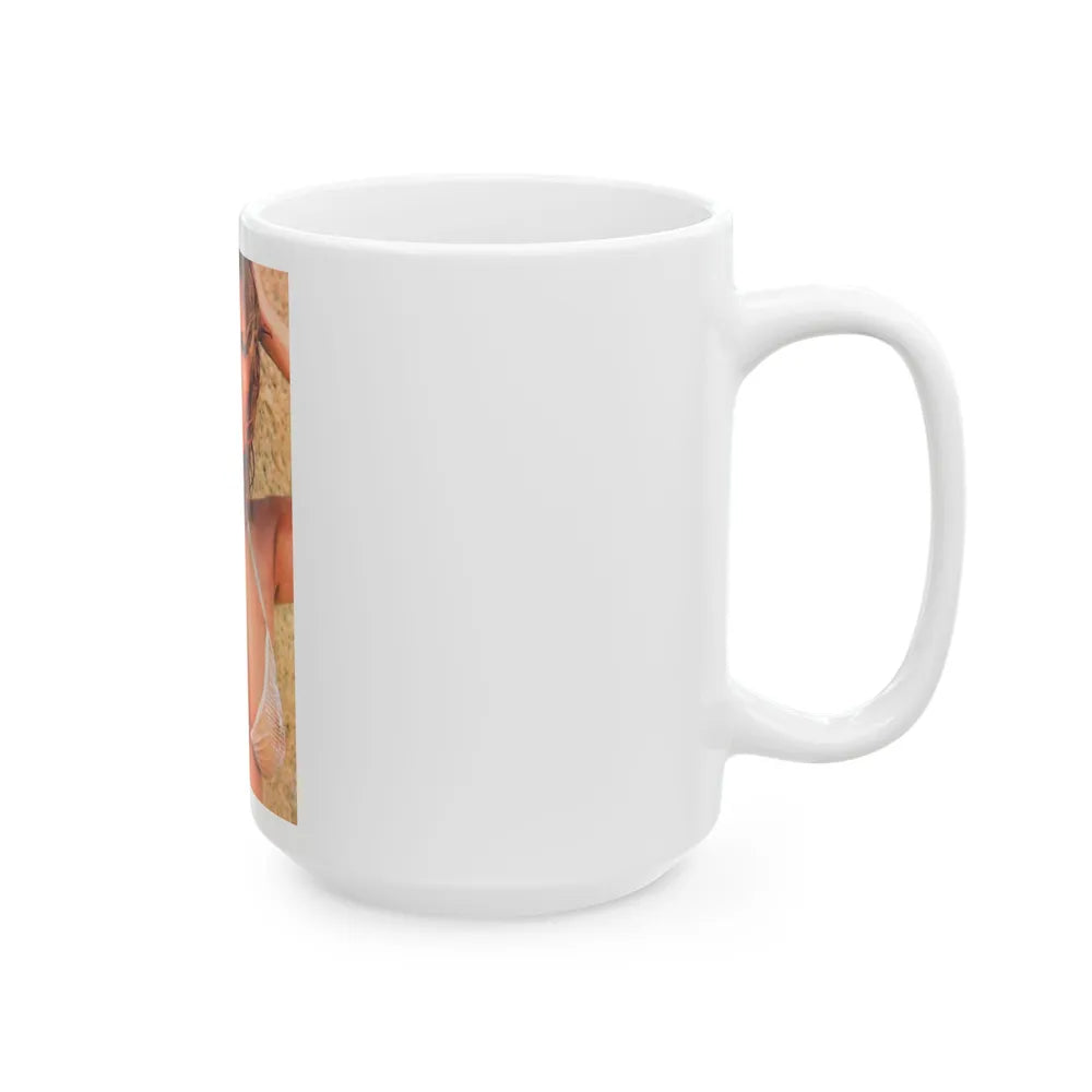 Raquel Welch #227 - See through top (Vintage Female Icon) White Coffee Mug-Go Mug Yourself