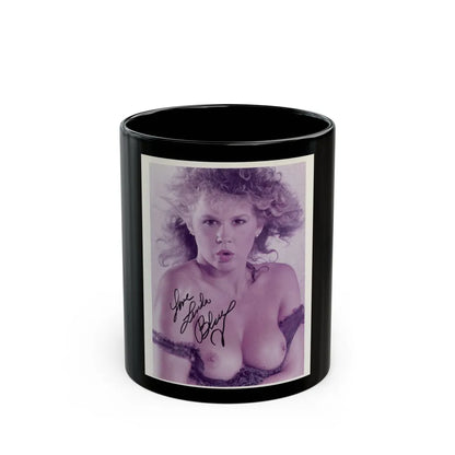 Linda Blair #61 - Topless (Vintage Female Icon) Black Coffee Mug-11oz-Go Mug Yourself