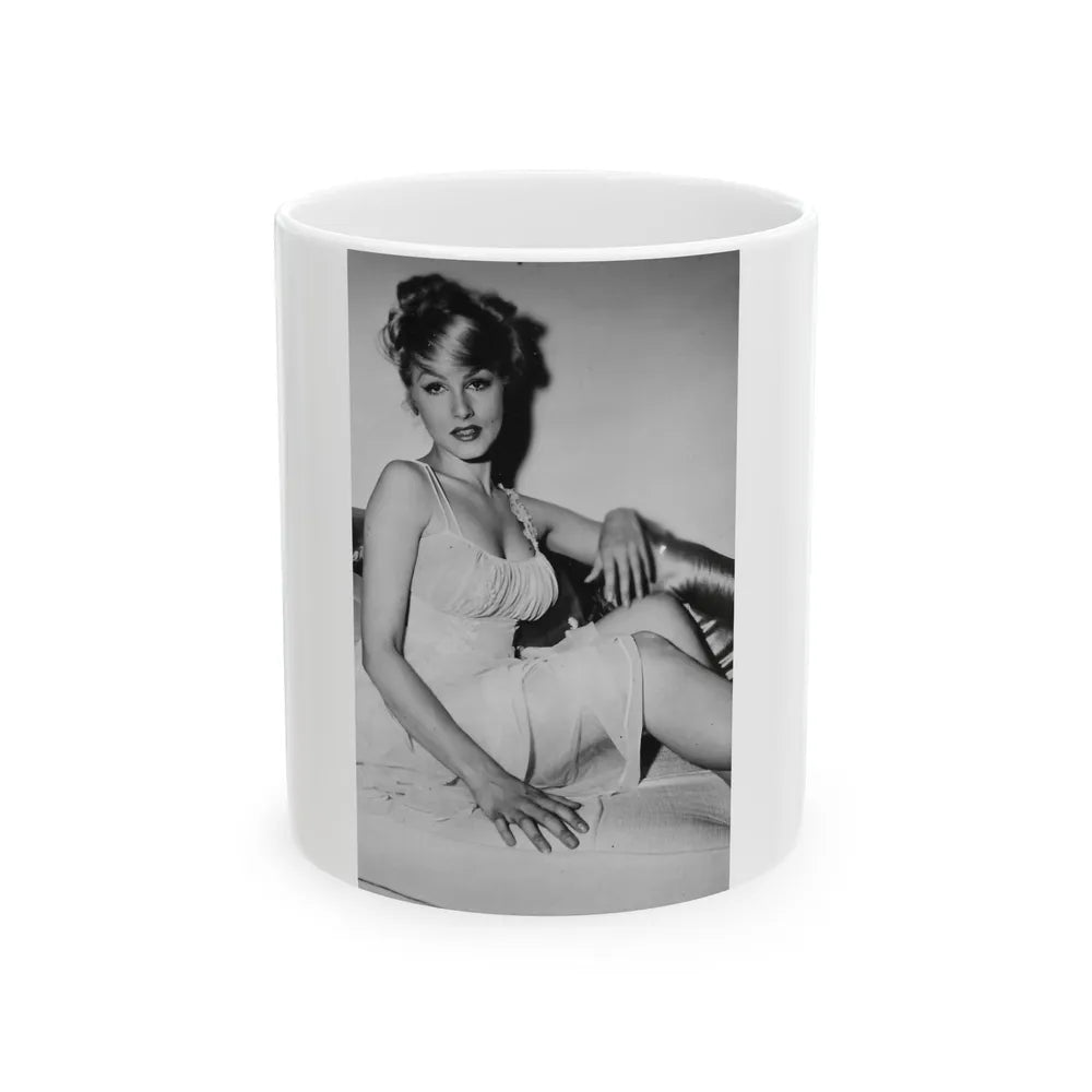 Julie Newmar #496 (Vintage Female Icon) White Coffee Mug-11oz-Go Mug Yourself