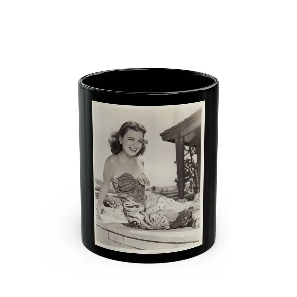 Faith Domergue #163 (Vintage Female Icon) Black Coffee Mug-11oz-Go Mug Yourself