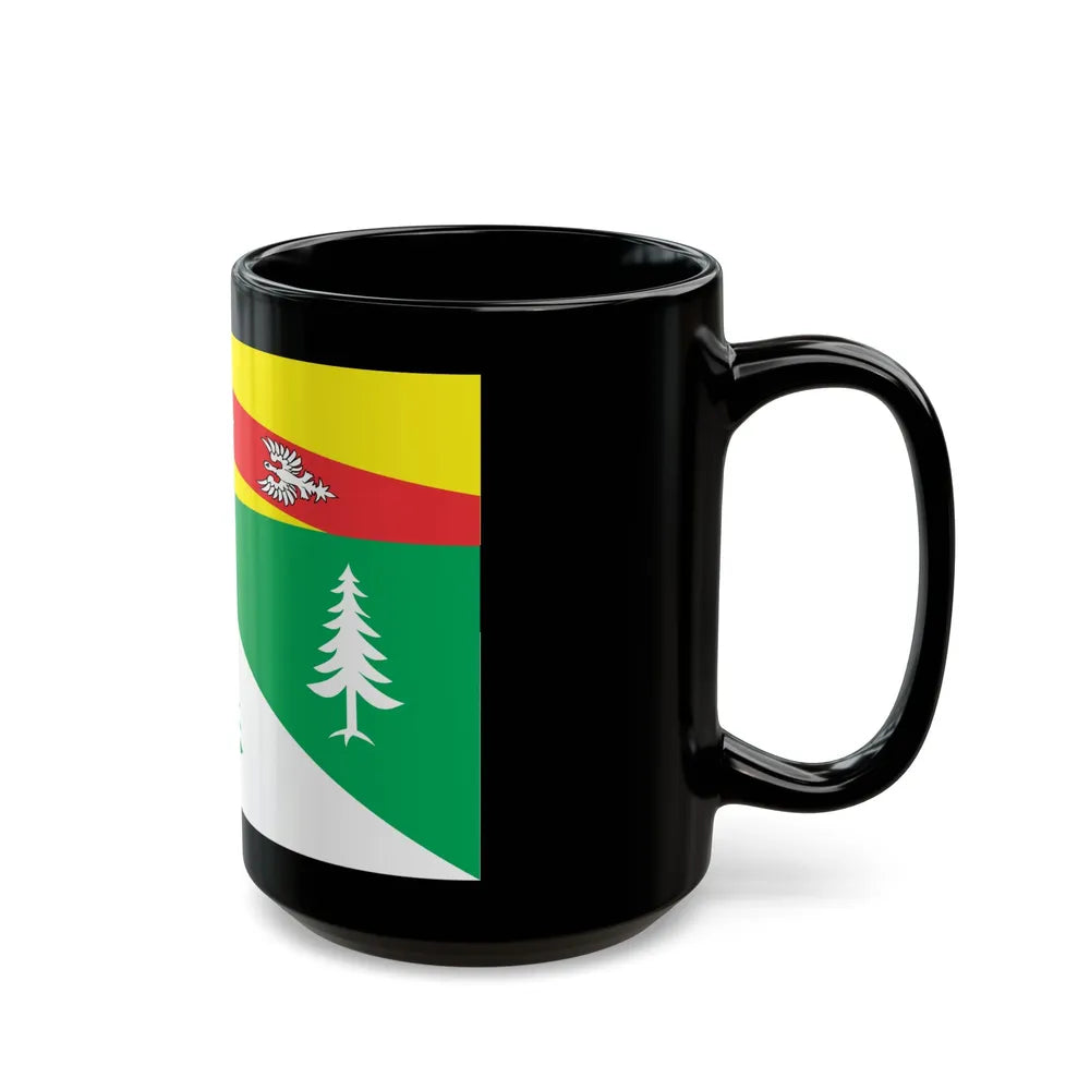 Flag of Vosges France 2 - Black Coffee Mug-Go Mug Yourself