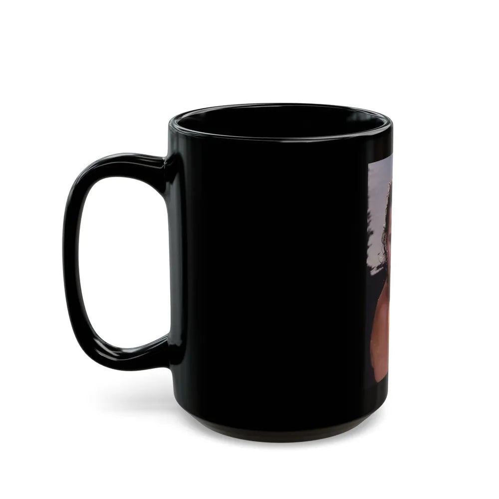 Linda Blair #367 - Underewater & Topless (Vintage Female Icon) Black Coffee Mug-Go Mug Yourself