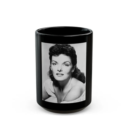 Jane Russell #15 (Vintage Female Icon) Black Coffee Mug-15oz-Go Mug Yourself