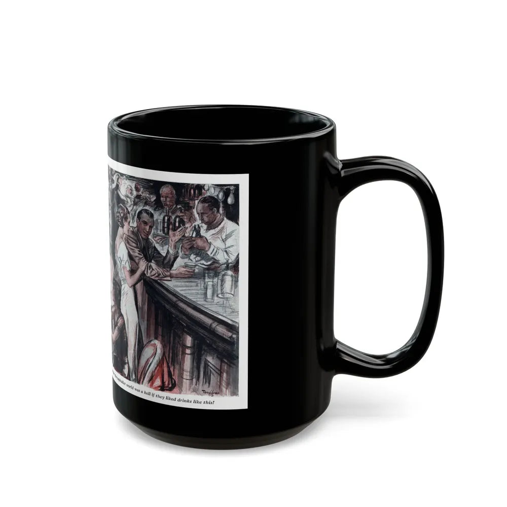 Free Night (2), Redbook, December 1934 - Black Coffee Mug-Go Mug Yourself