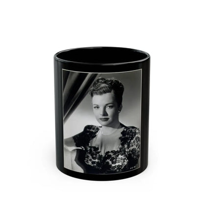 Cathy Downs #21 (Vintage Female Icon) Black Coffee Mug-11oz-Go Mug Yourself