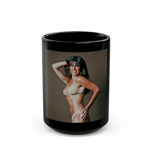 Caroline Munro #259 (Vintage Female Icon) Black Coffee Mug-15oz-Go Mug Yourself