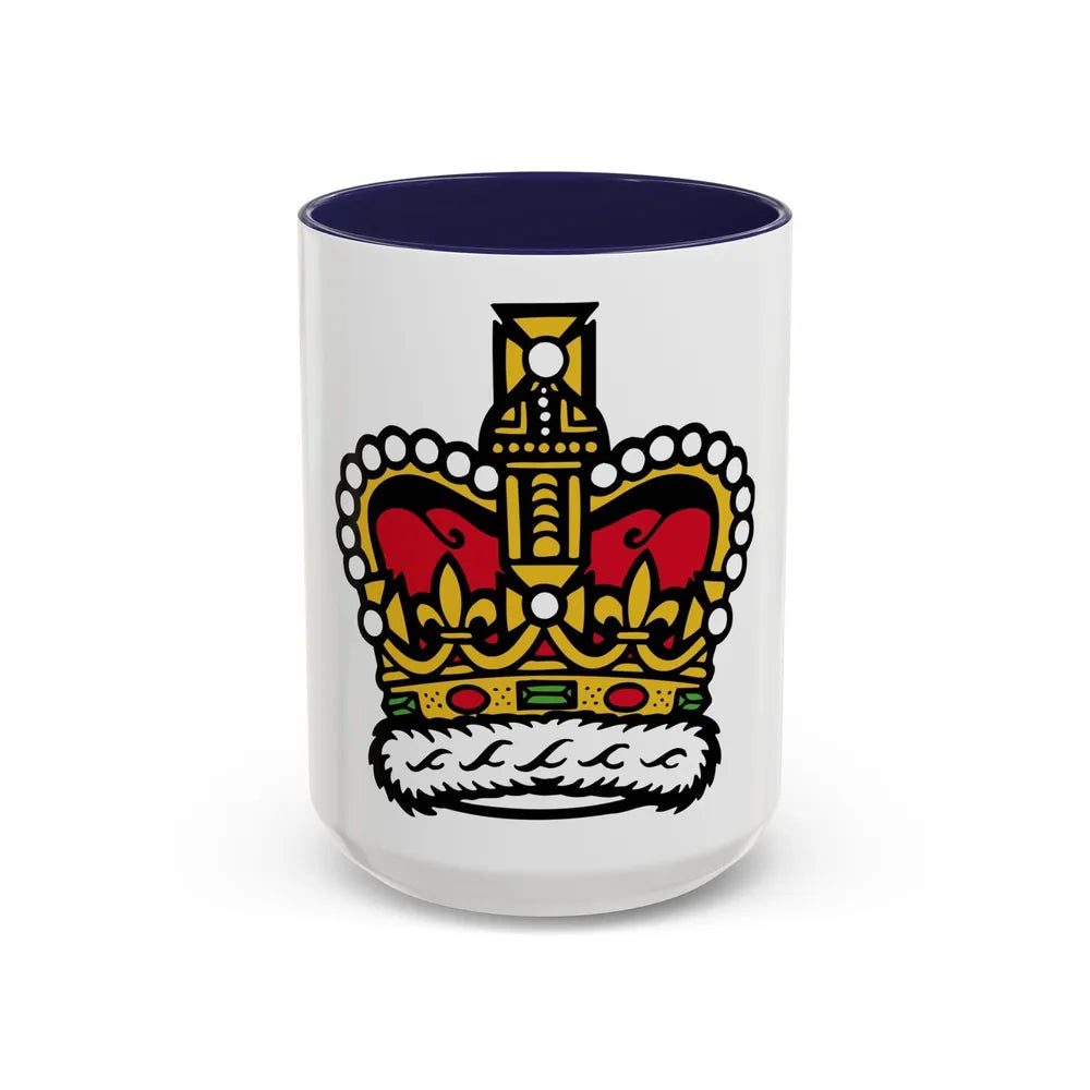 Canadian Crown - Accent Coffee Mug-15oz-Navy-Go Mug Yourself