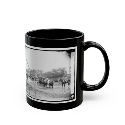 Rappahannock River, Va. Fugitive African Americans Fording The Rappahannock (U.S. Civil War) Black Coffee Mug-Go Mug Yourself