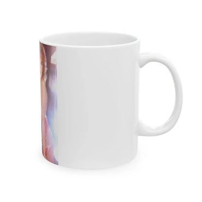 Linda Blair #138 - Partially Topless (Vintage Female Icon) White Coffee Mug-Go Mug Yourself