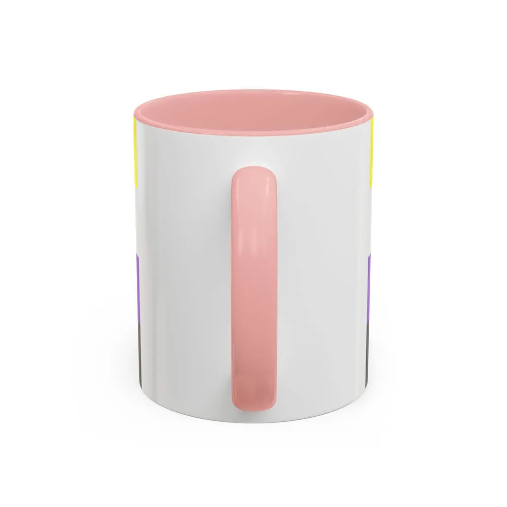 Nonbinary Pride Flag - Accent Coffee Mug-Go Mug Yourself