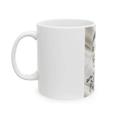 Julia Adams #32 - 8x10 B&W Head & Shoulder Glamour Portrait (Vintage Female Icon) White Coffee Mug-Go Mug Yourself