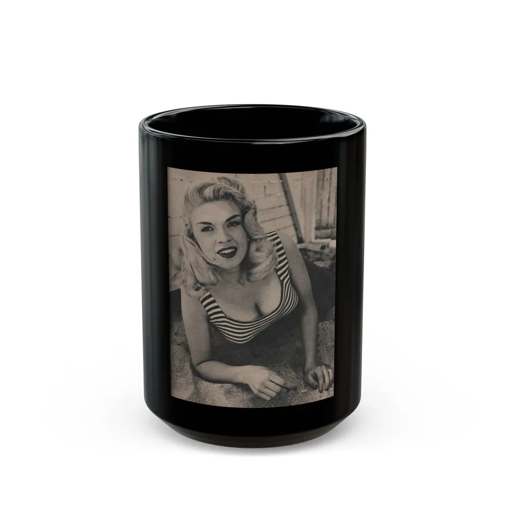 Jayne Mansfield #173 - Fabulous Females Mag. Issue #01 '55 - 1 B&W Photo (Vintage Female Icon) Black Coffee Mug-15oz-Go Mug Yourself