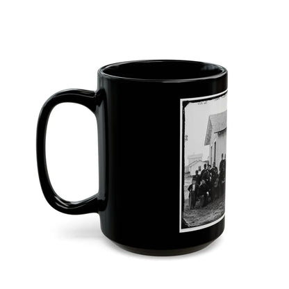 District Of Columbia. White Officers Of 4th U.S. Colored Infantry At Leisure, Fort Slocum (U.S. Civil War) Black Coffee Mug-Go Mug Yourself