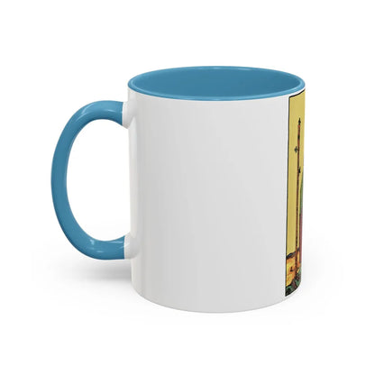 The 3 of Wands (Tarot Card) Accent Coffee Mug-Go Mug Yourself