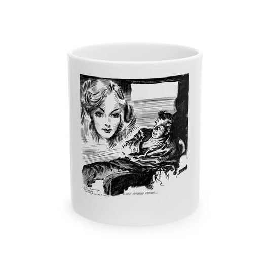 Dime Mystery magazine Illustration, 1949 - White Coffee Mug-11oz-Go Mug Yourself