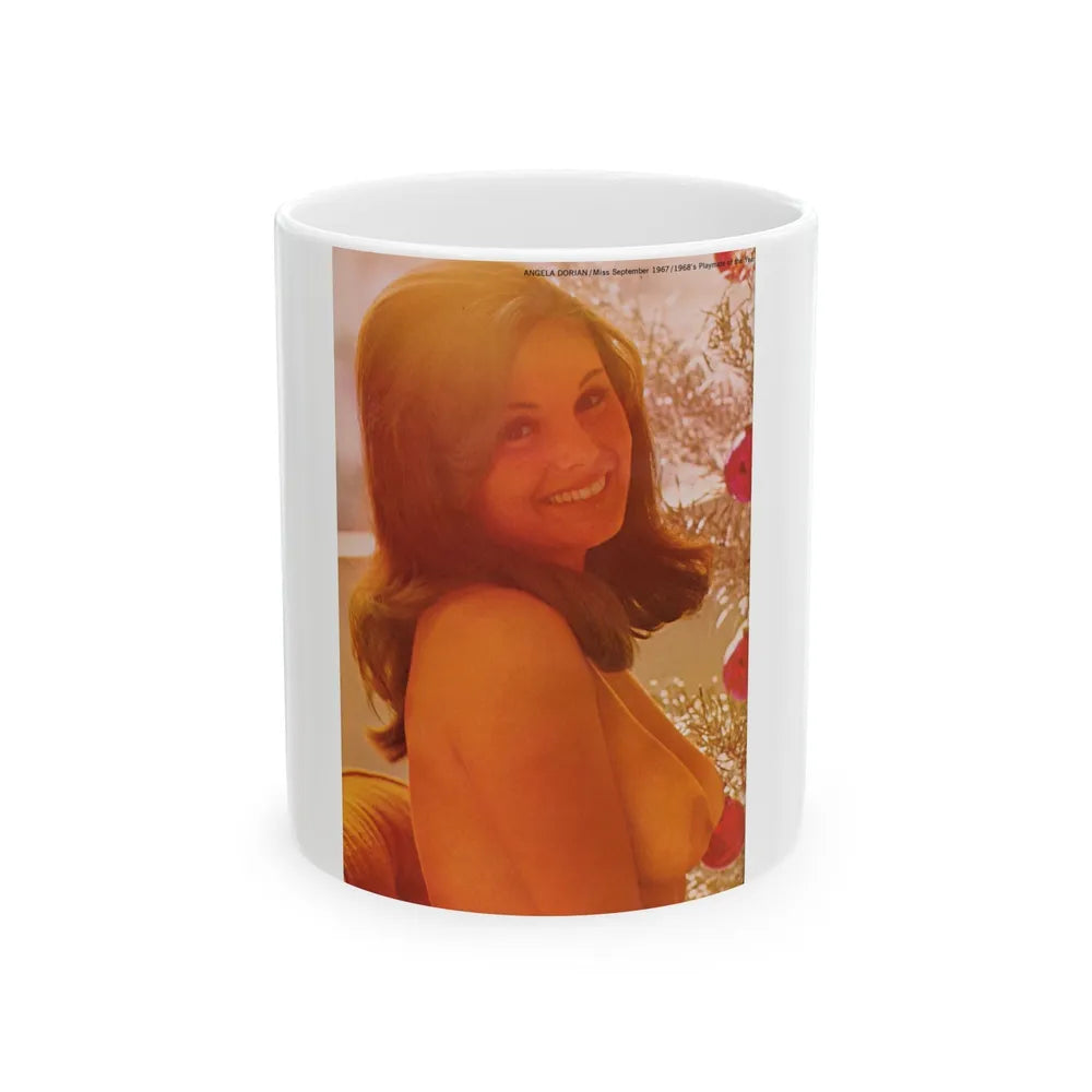 Victoria Vetri #99 - Topless (Vintage Female Icon) White Coffee Mug-11oz-Go Mug Yourself