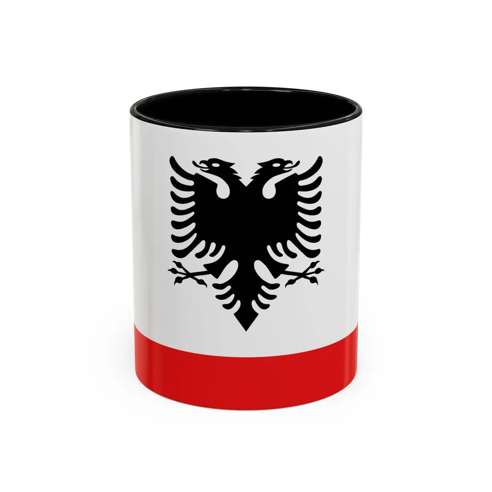 Naval Ensign of Albania - Accent Coffee Mug-11oz-Black-Go Mug Yourself