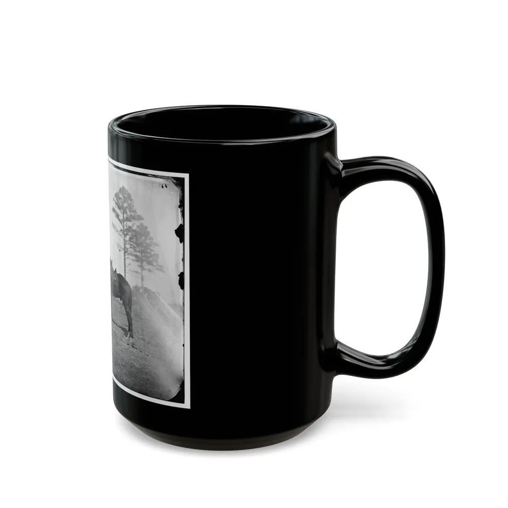 Falmouth, Virginia. Col. George Henry Sharpe's Horses, Headquarters, Army Of The Potomac (U.S. Civil War) Black Coffee Mug-Go Mug Yourself