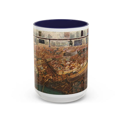 Romans, The (1997) (Map) Accent Coffee Mug-15oz-Navy-Go Mug Yourself