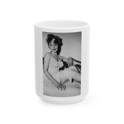 Julie Newmar #496 (Vintage Female Icon) White Coffee Mug-15oz-Go Mug Yourself