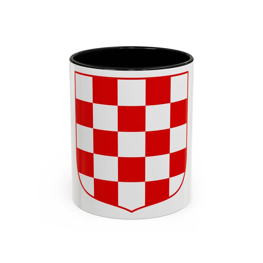 Coat of arms of Croatia (white chequy) - Accent Coffee Mug-11oz-Black-Go Mug Yourself