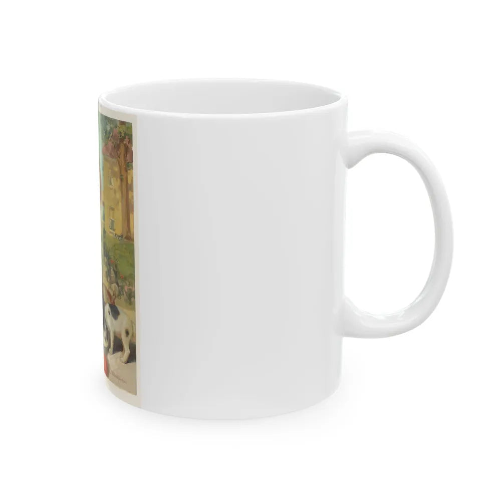 Feeding the Puppies - White Coffee Mug-Go Mug Yourself