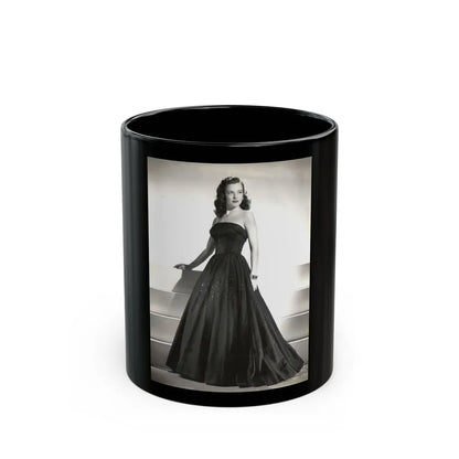 Cathy Downs #47 (Vintage Female Icon) Black Coffee Mug-11oz-Go Mug Yourself