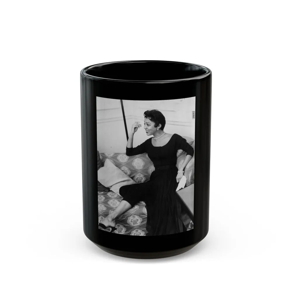 Dorothy Dandridge #90 (Vintage Female Icon) Black Coffee Mug-15oz-Go Mug Yourself