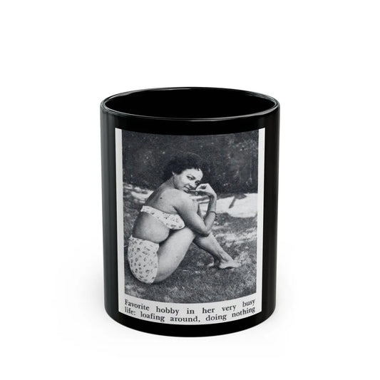 Dorothy Dandridge #99 - Photo 2 on Page 99 cropped from Pageant Digest Mag. June '55 (Vintage Female Icon) Black Coffee Mug-11oz-Go Mug Yourself